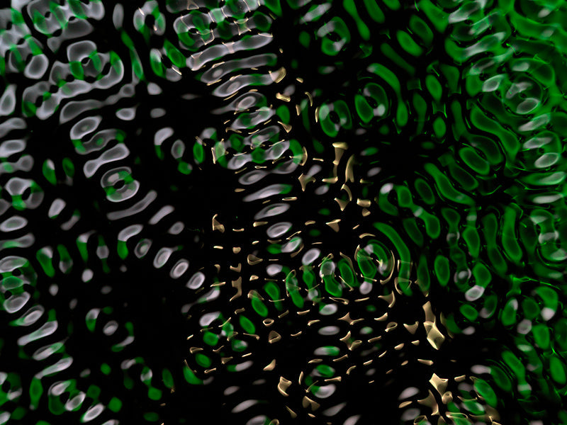 Underwater underwater still life rising with surface ripples and images and clear light