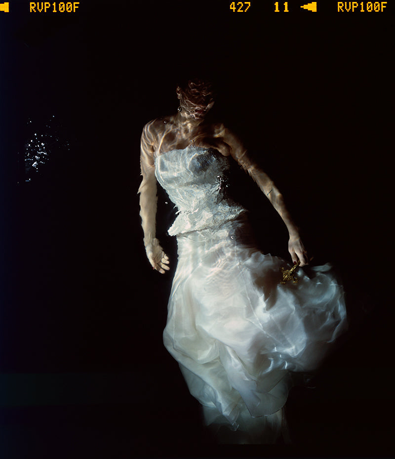 Underwater underwater still life with soft refraction and vaganova set in pale light