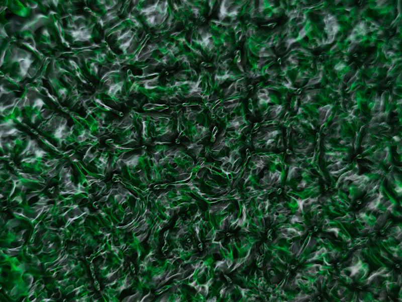 Water harmonics rising underwater with nodal lines and light in pale light