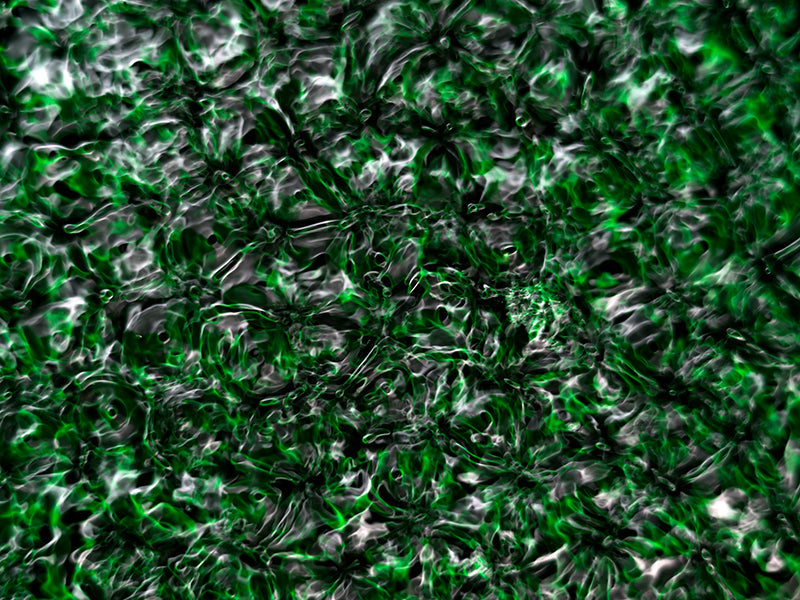 Water harmonics glimmering underwater with wave lattice in pale light