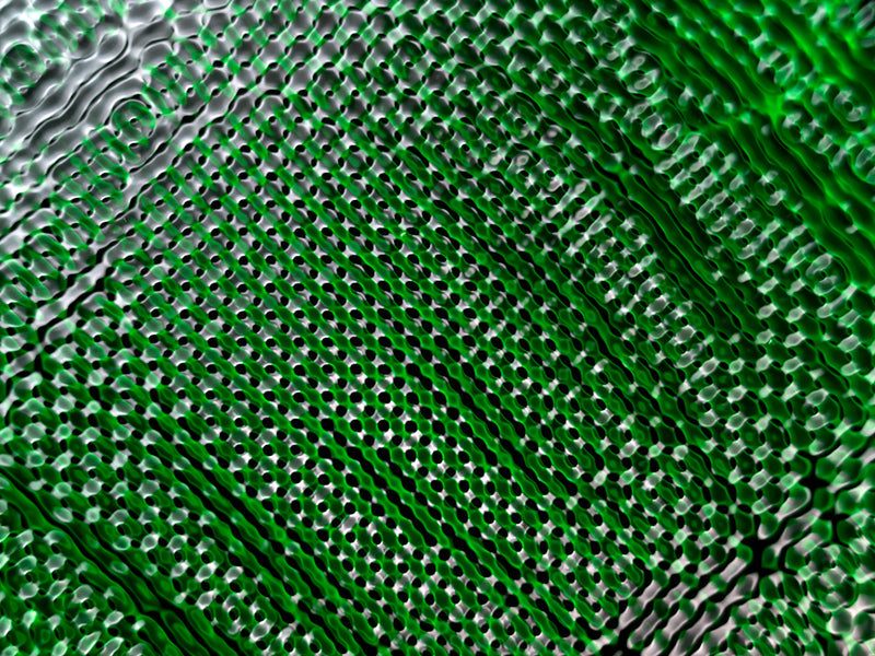 Underwater wave nodes rising with concentric rings and eabf and silver light