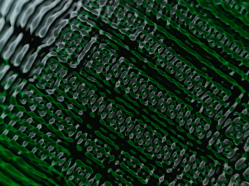 Underwater cymatic pattern composed with wave lattice in soft light