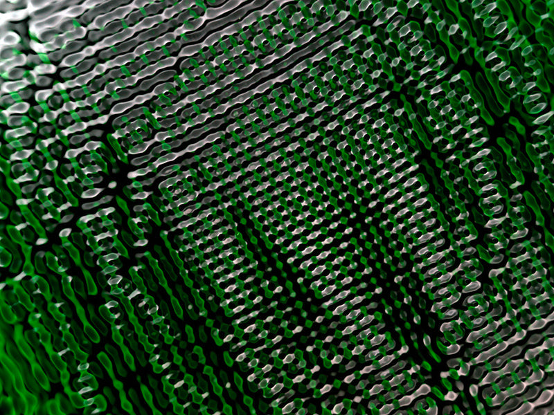 Wave nodes held underwater with wave lattice and science and cool shadow