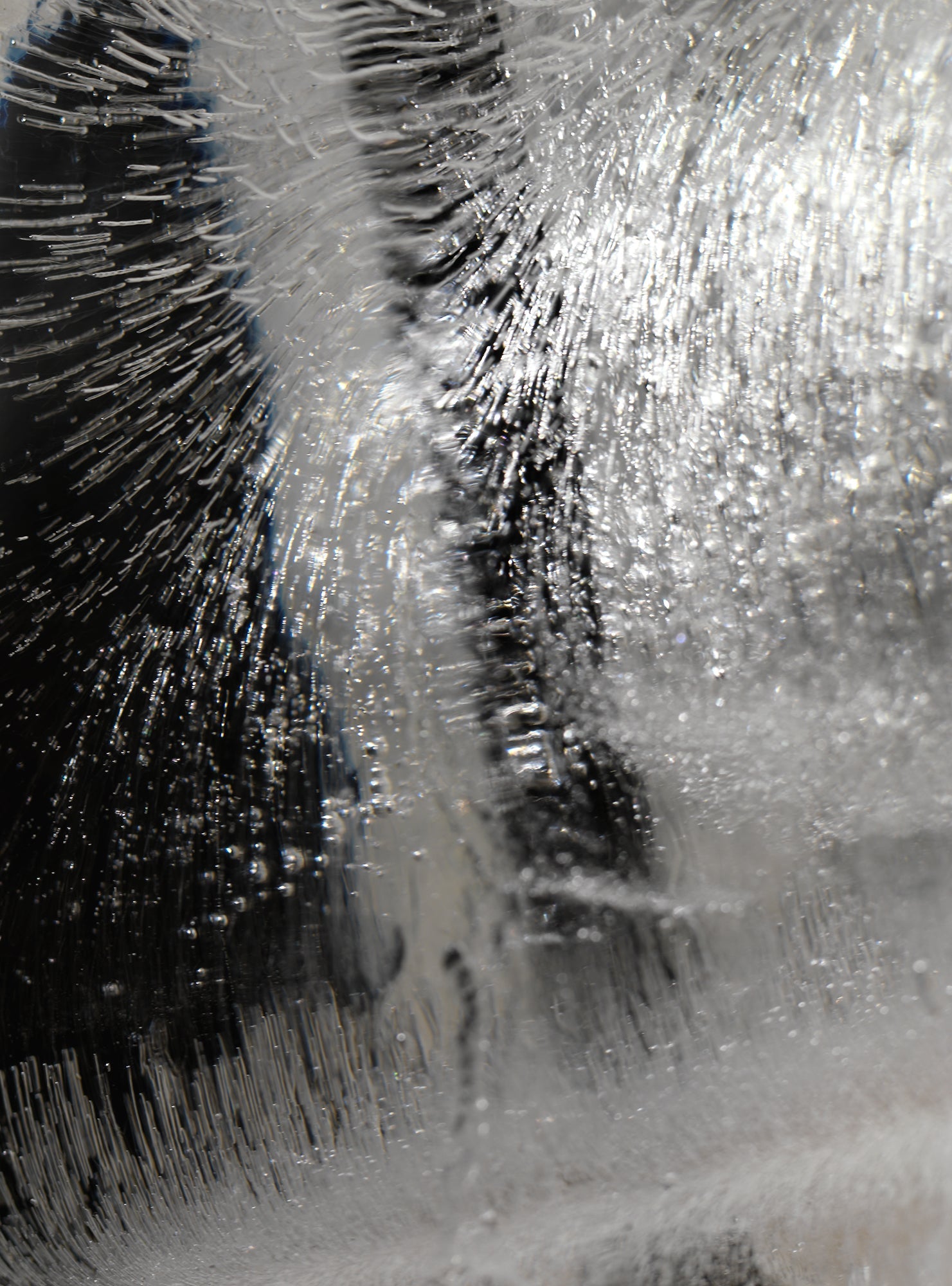Underwater oil film with swirling film set in low light